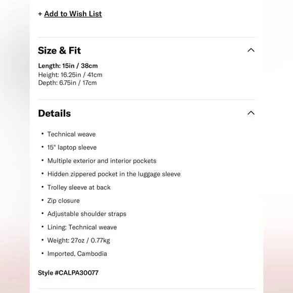 CALPAK Luka Laptop Black Backpack - Picture 4 of 4